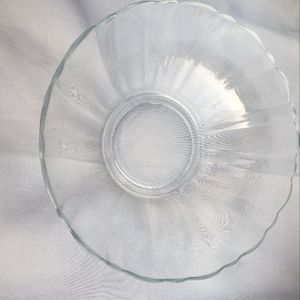 Glass bowl with marking on bottom